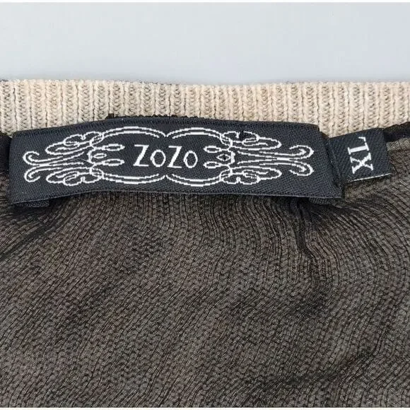 Zozo Cardigan XL Black Yellow Sheer Knot Front Art to Wear Whimsigoth - Picture 2 of 13